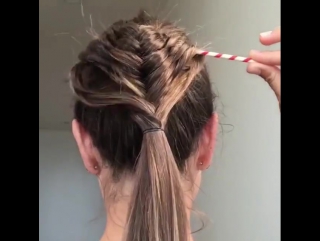 incredibly beautiful hairstyle with a tube